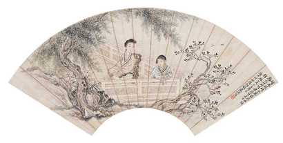 沈燧 1930年作 春思图 扇面